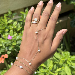 Pearl Hand Chain Bracelet