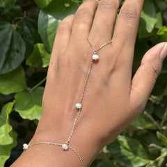 Pearl Hand Chain Bracelet