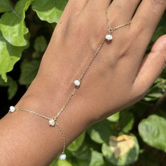 Pearl Hand Chain Bracelet