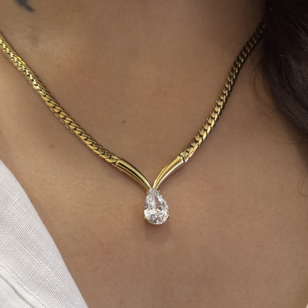 Pear Diamond  Necklace
