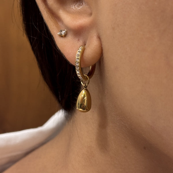 Pear Drop Hoops