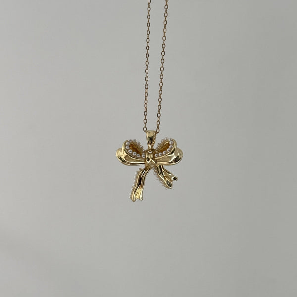 Curl Bow Necklace