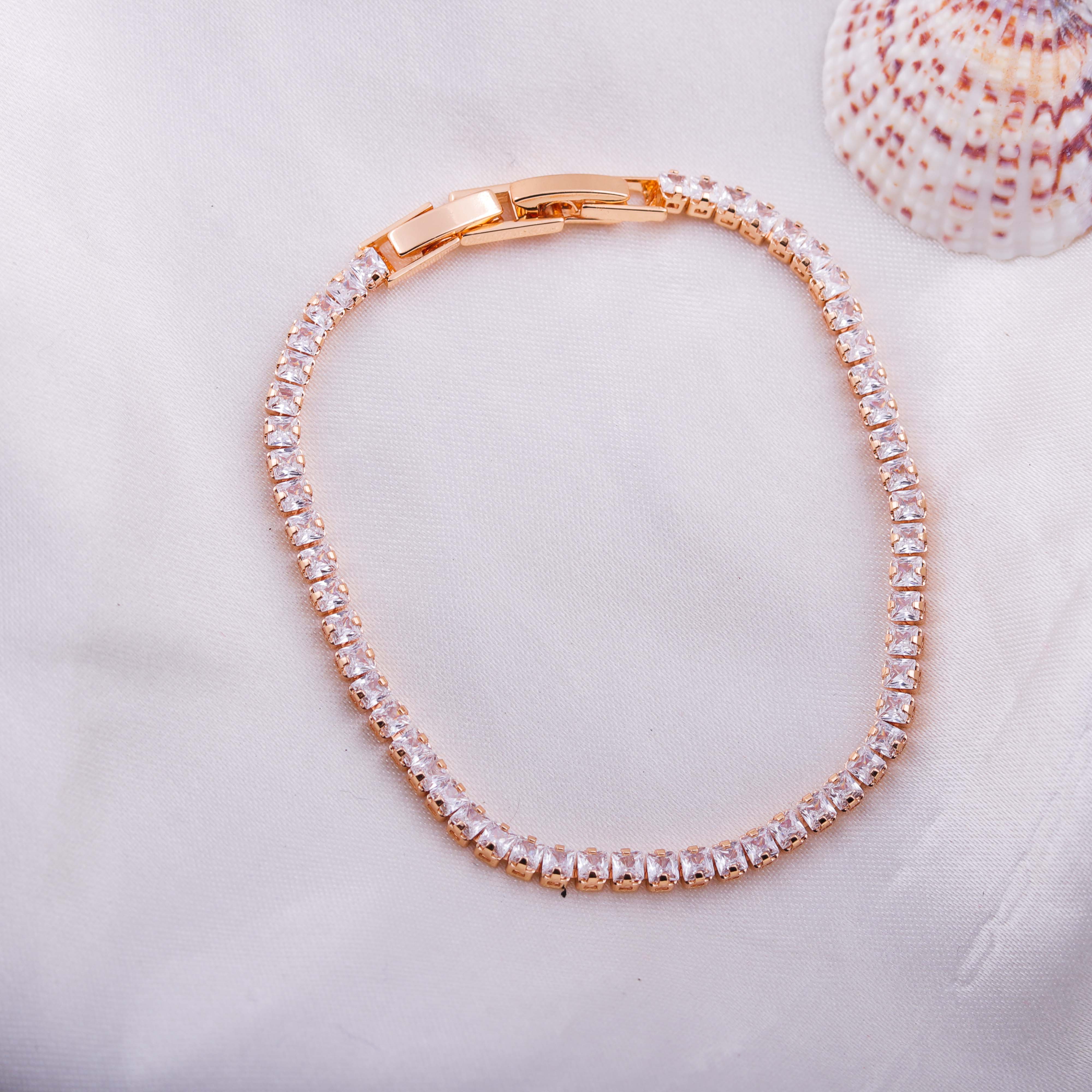 Rosa Tennis Bracelet