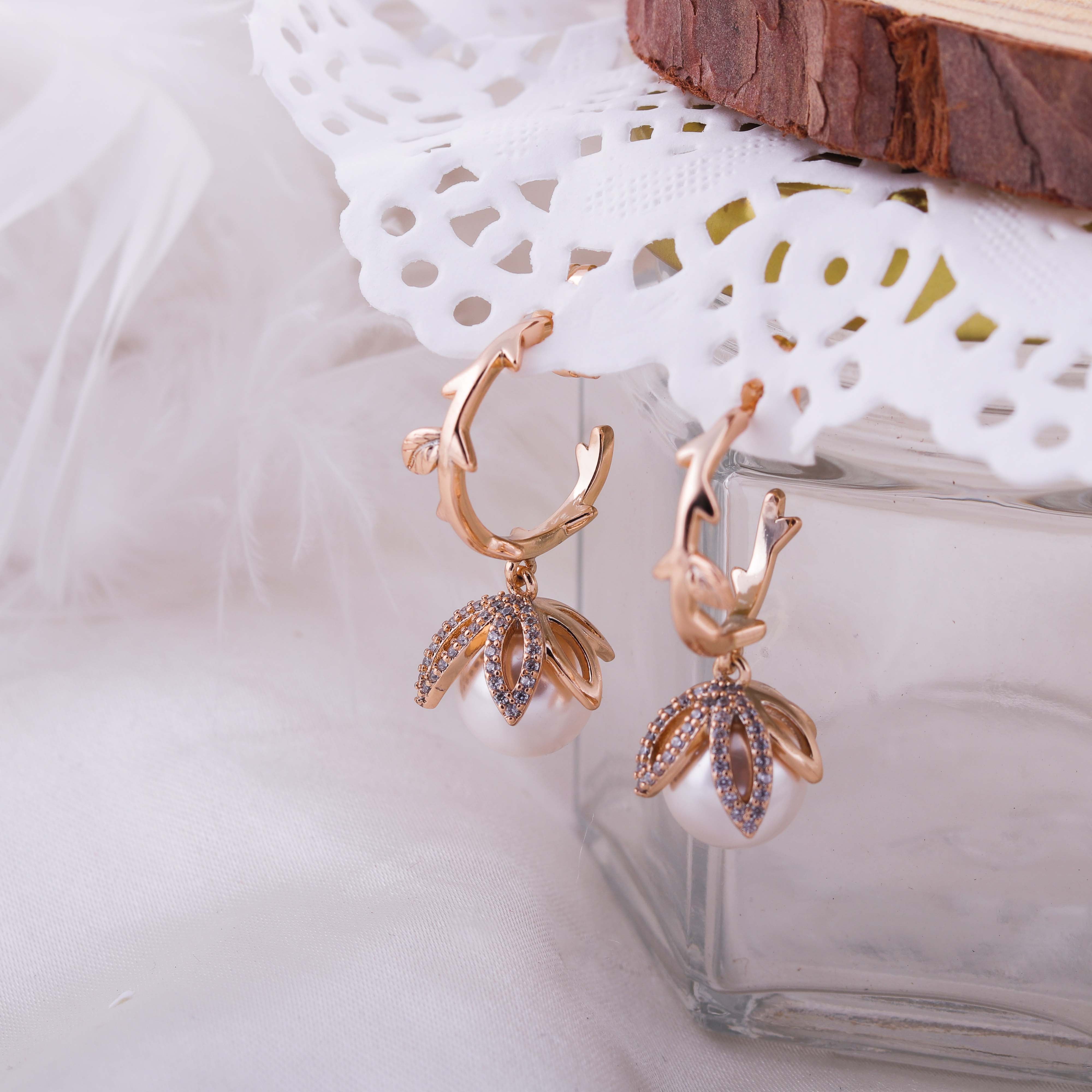 Branch Pearl Hoops