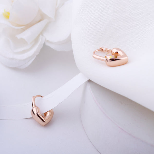 Bubble Heart Hoops