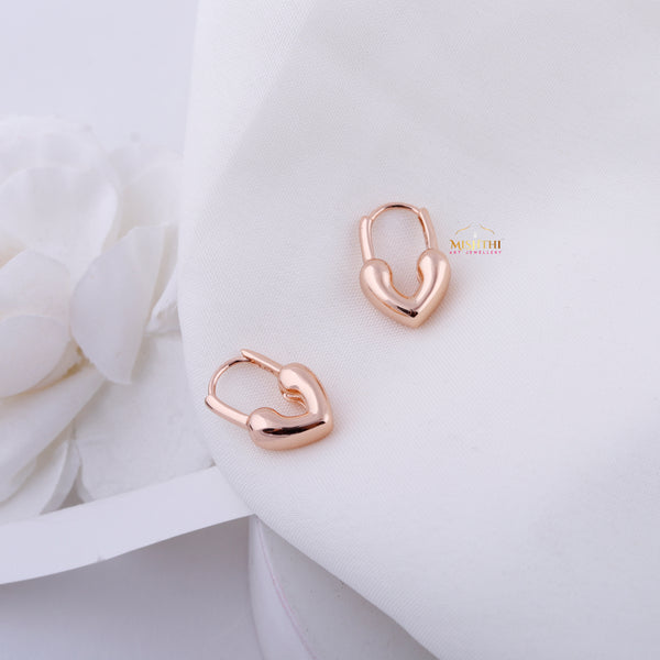 Bubble Heart Hoops