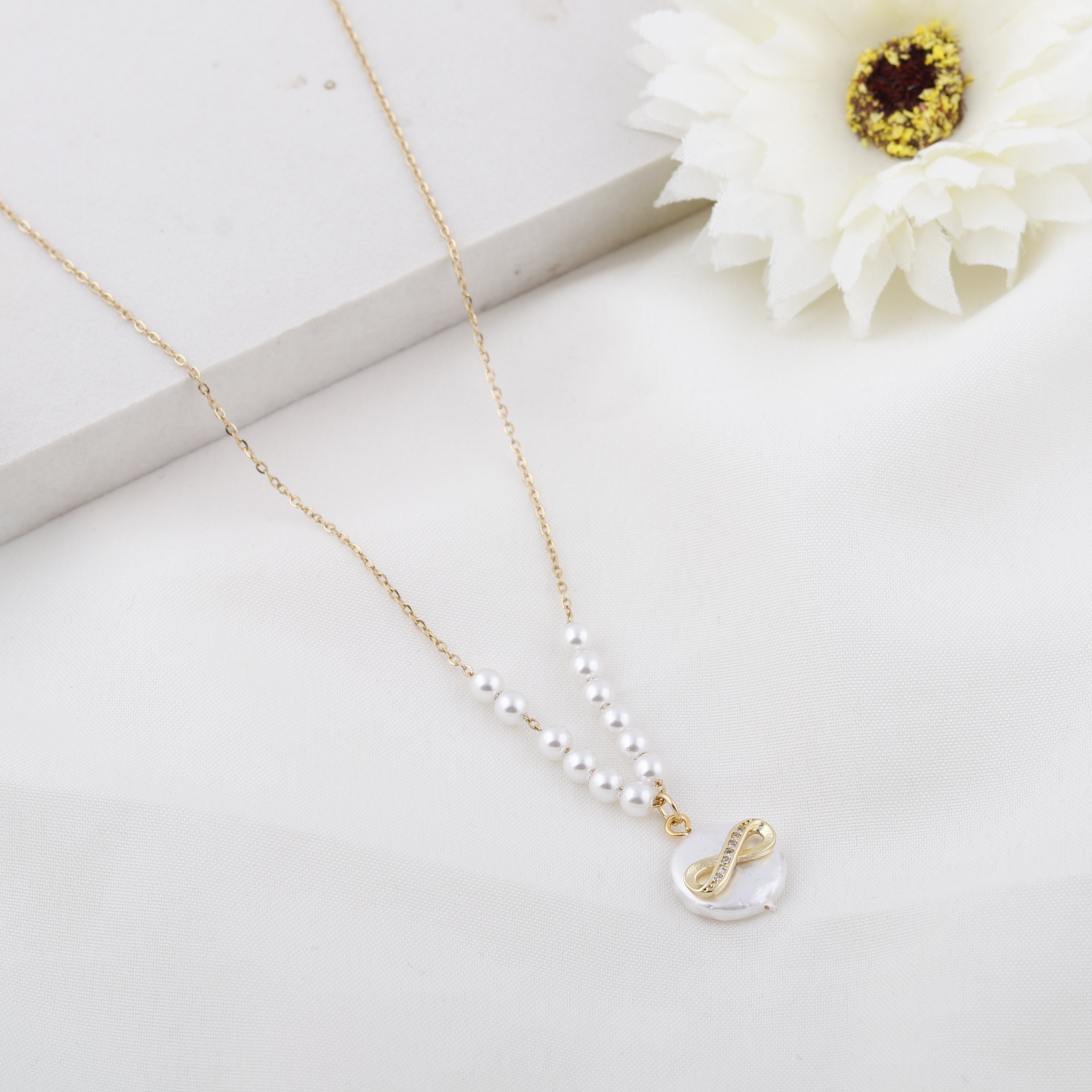 Pearl Infinity Necklace