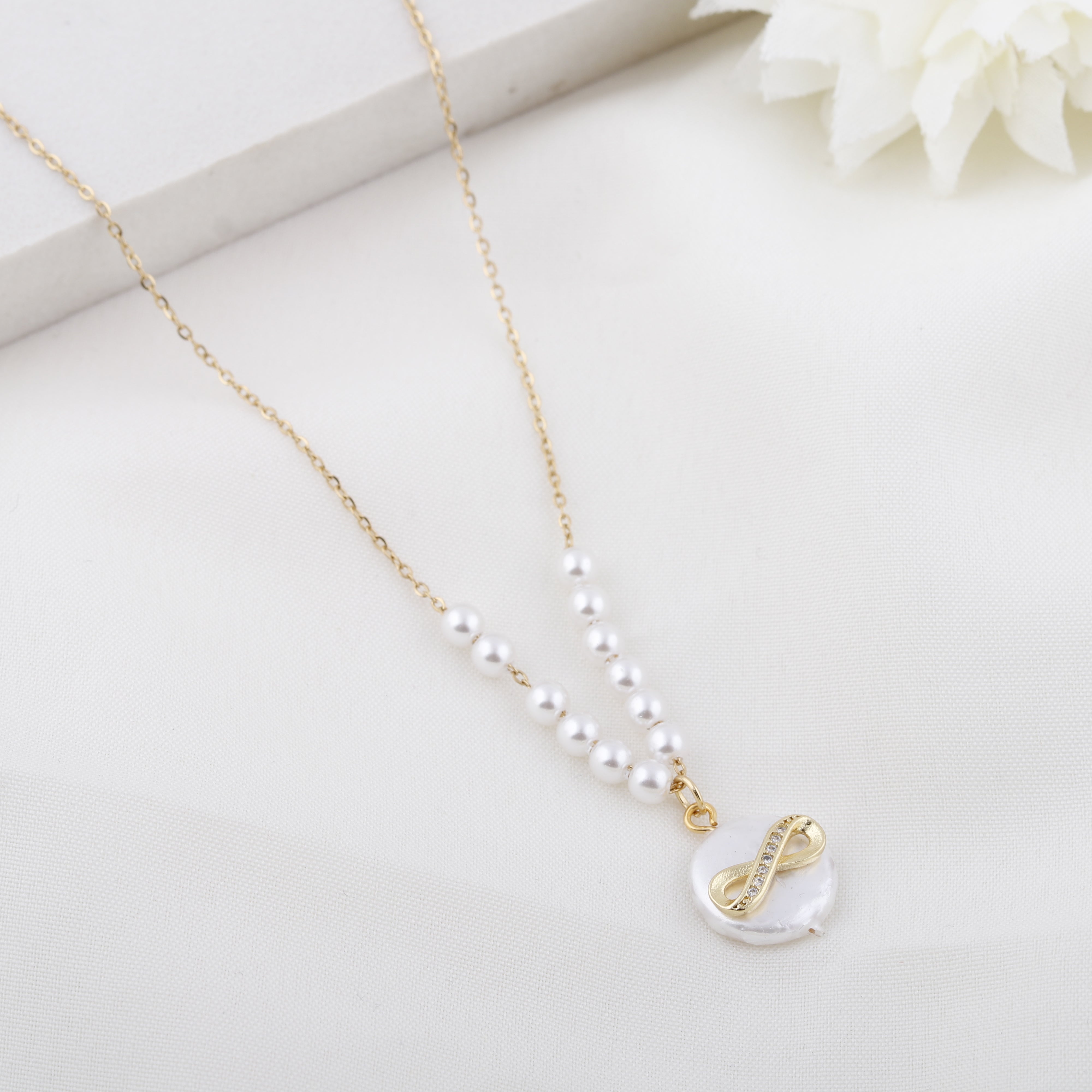 Pearl Infinity Necklace