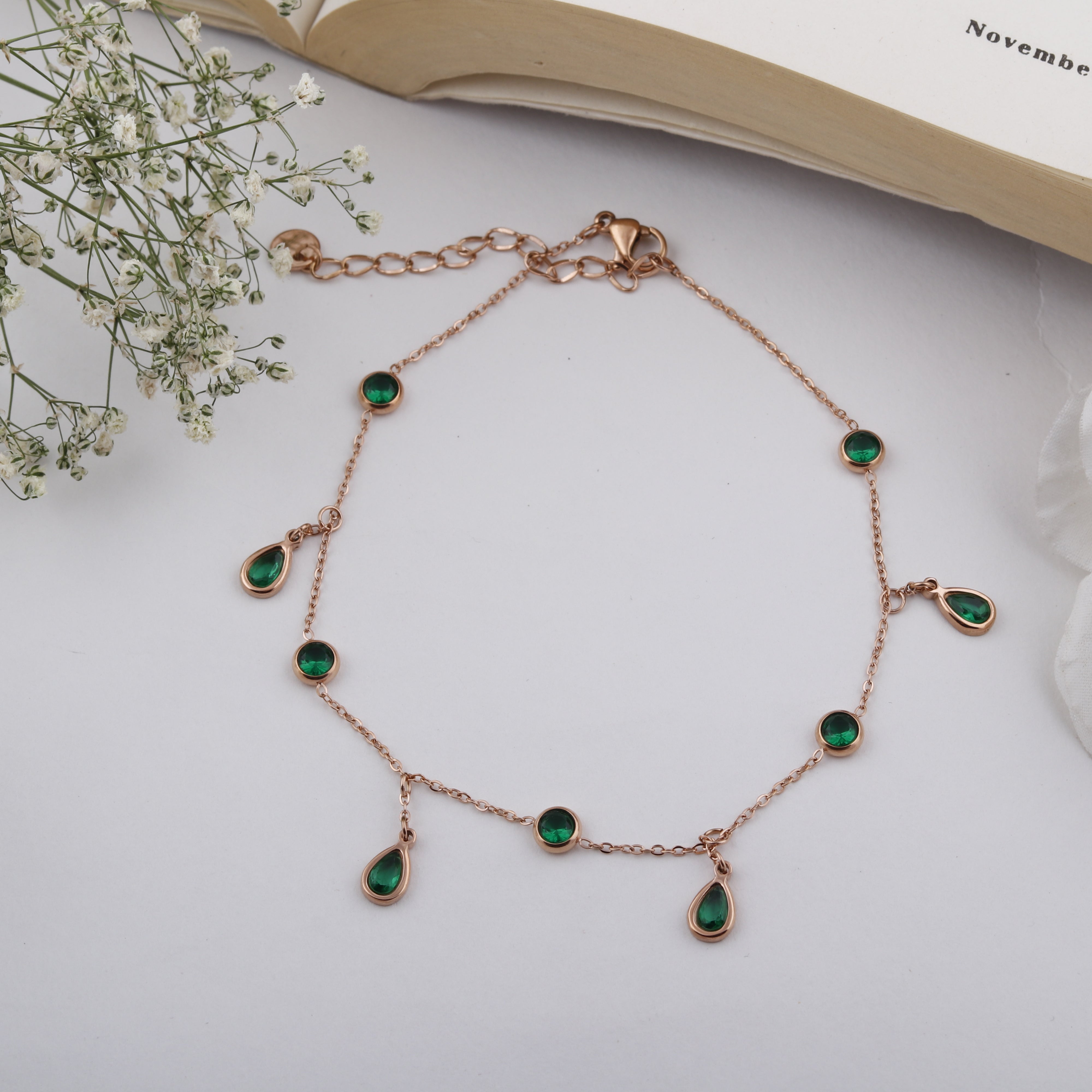 Emerald Anklet