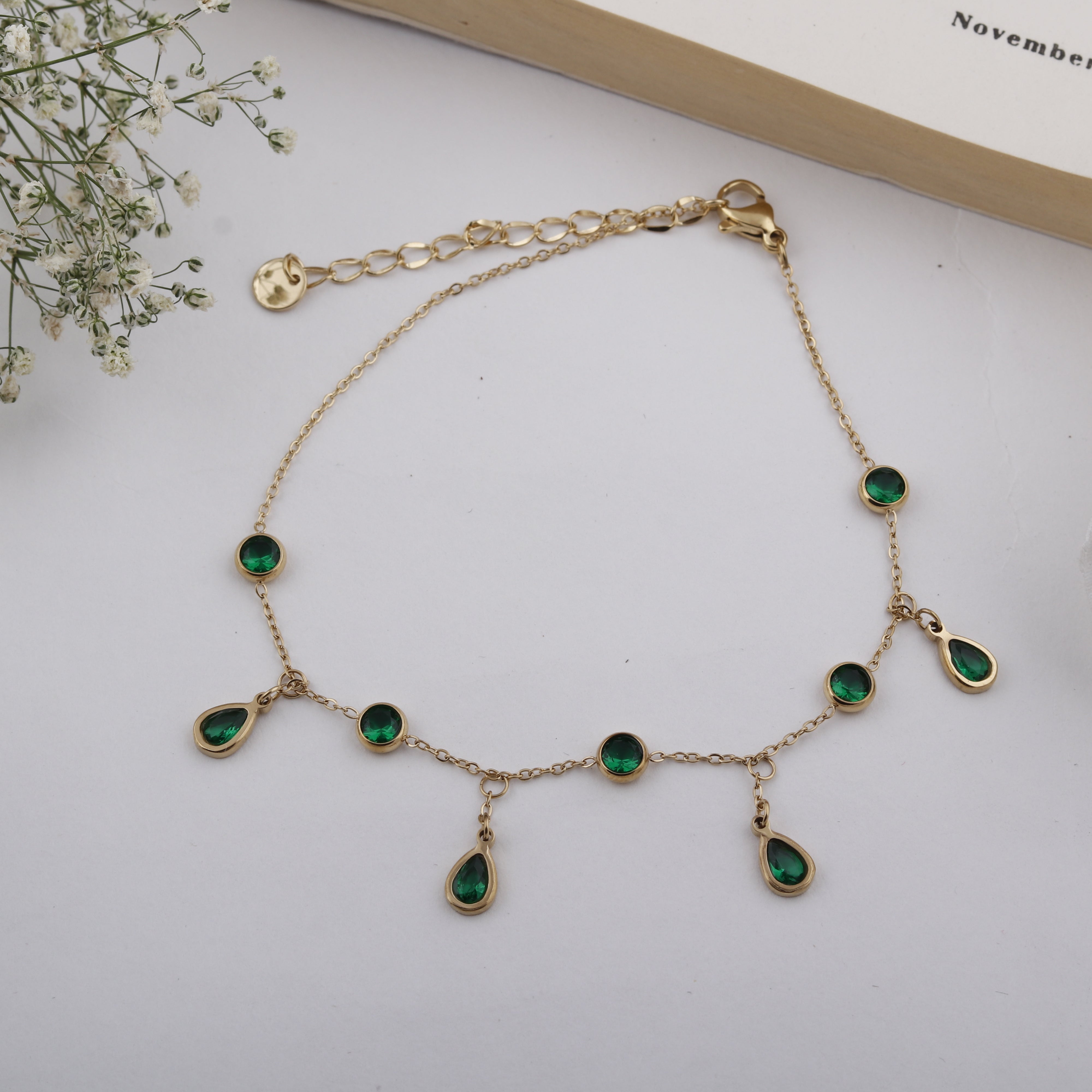 Emerald Anklet