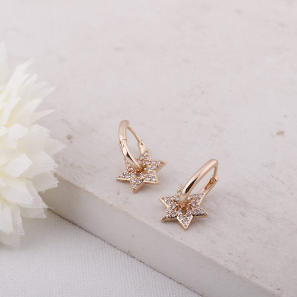 Star Drop Hoops
