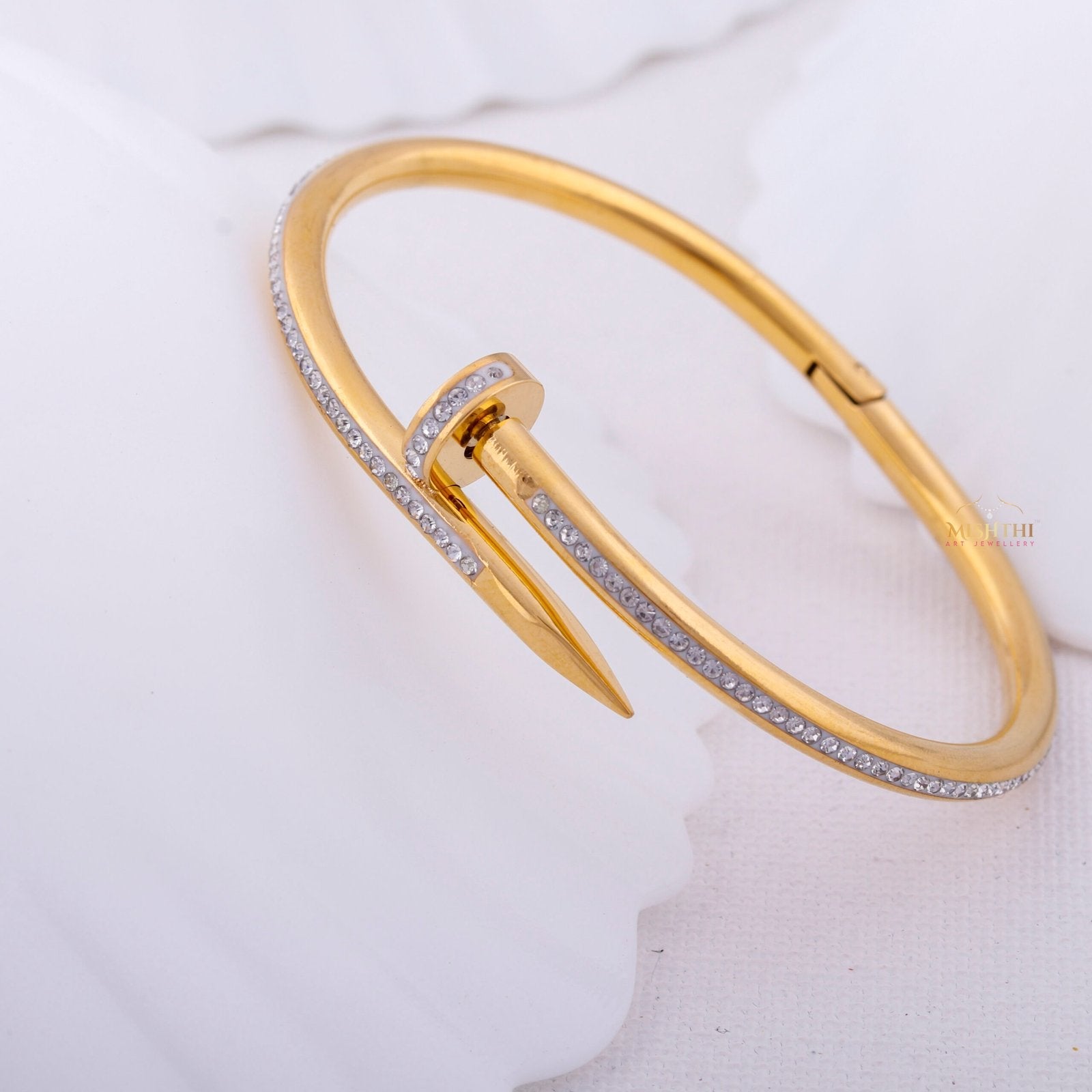 Gold Studs Nail Bracelet