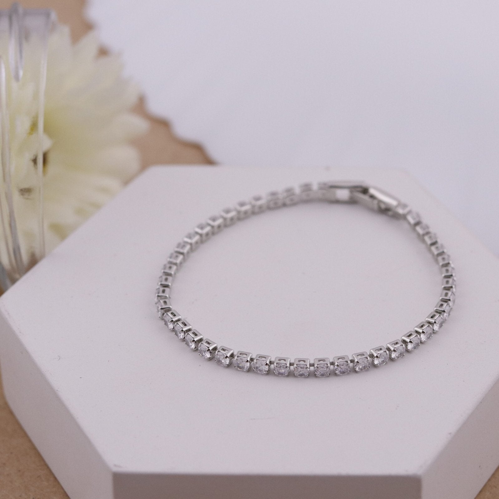 MiniSilver Tennis Bracelet