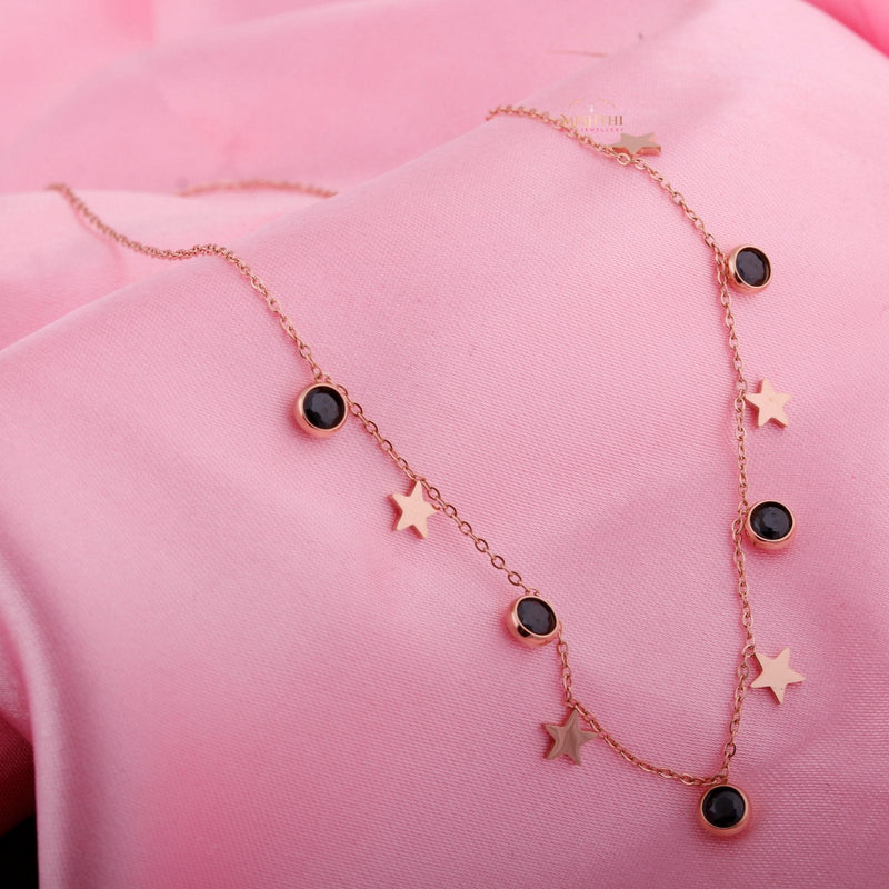 Drop Star Chain Black Star Drop Chain – Mishthi Art Jewellery