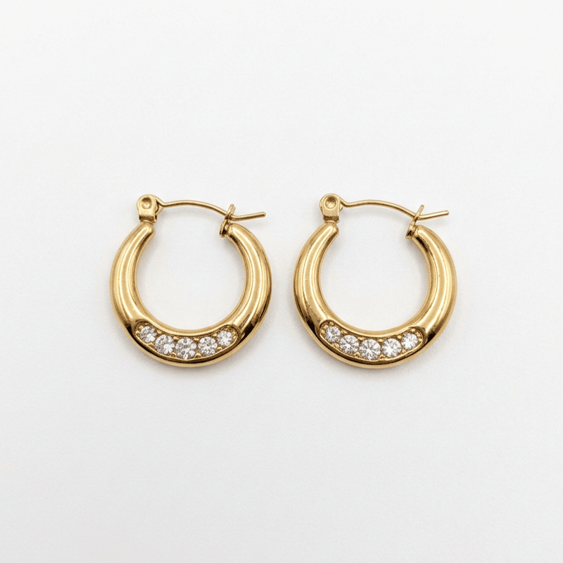 Garnet Round Earrings