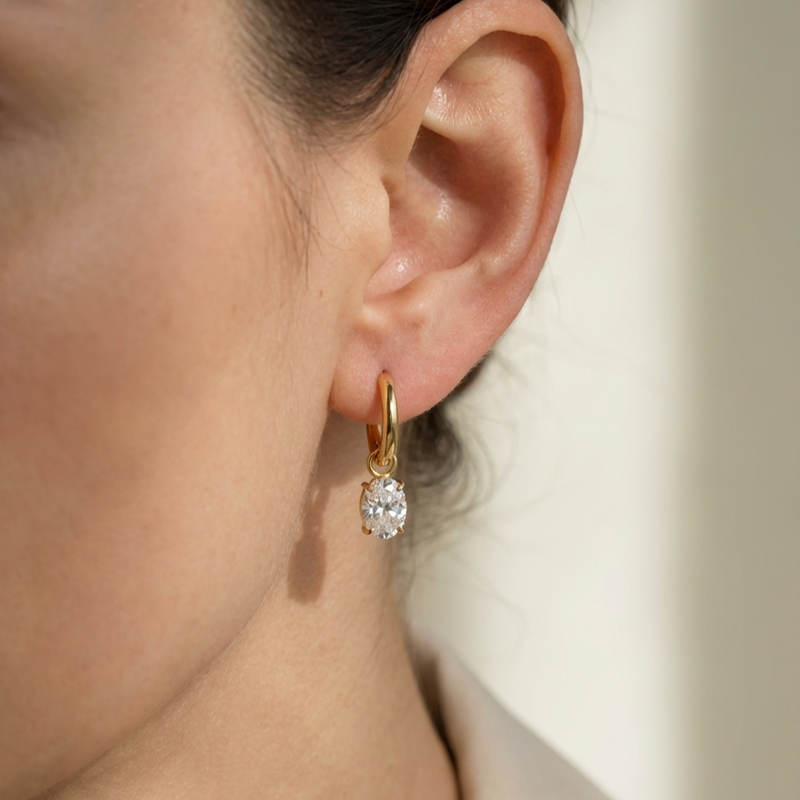 Core Ovel Drop Earrings