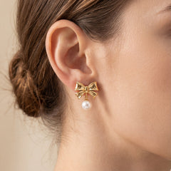 Bow Pearl Earrings