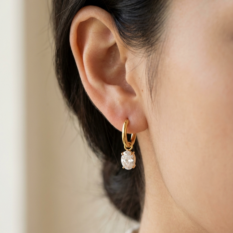 Core Ovel Drop Earrings