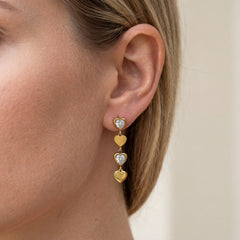 Heart Cubic Earrings