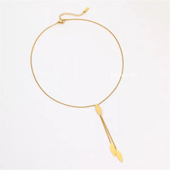 Stunning Gold Leaf Necklace